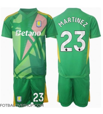 Aston Villa Emiliano Martinez #23 Brankářské Dětské Domácí Dres 2024-25 Krátký Rukáv (+ trenýrky)